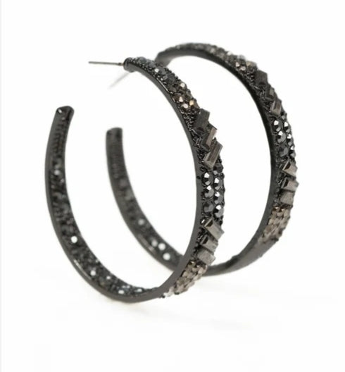 GLITZY By Association White Hoop Earring