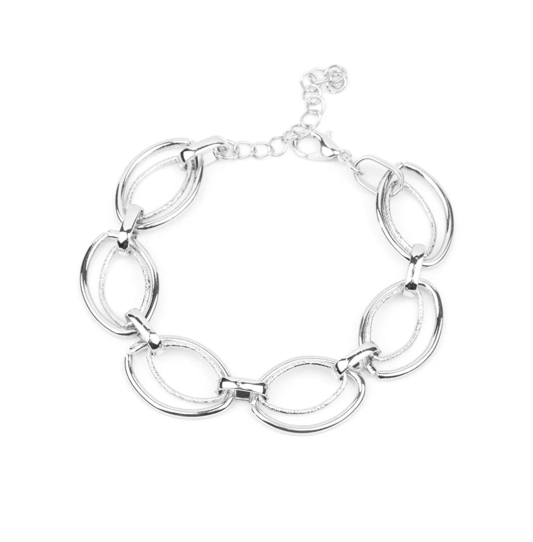 Simplistic Shimmer Silver Bracelet