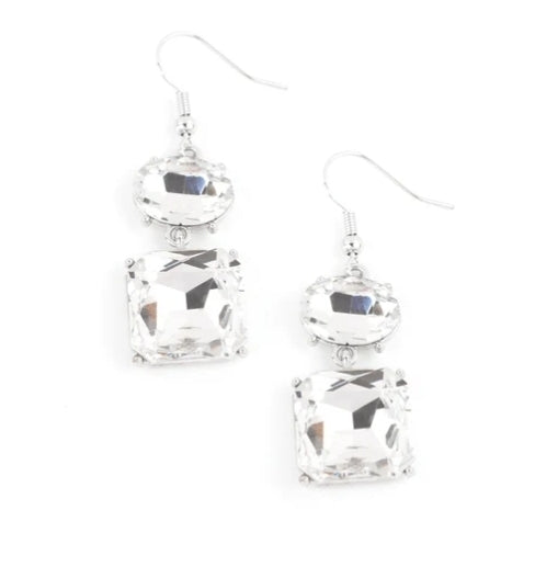 All ICE On Me White Earring