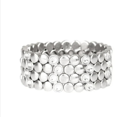 Scattered Straight White Bracelet