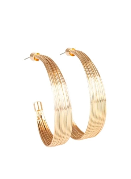Live Wire Copper Hoop Earring