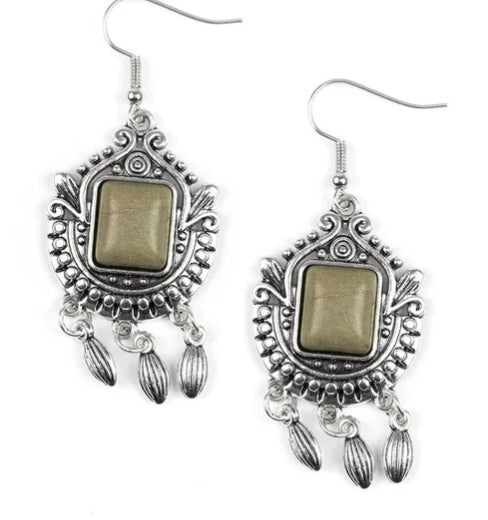 Open Pastures Green Earring