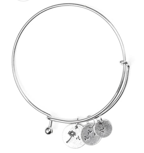 Dreamy Dandelions Brass Bracelet