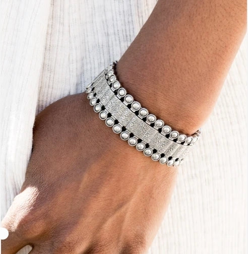 Rustic Rythm Silver Bracelet