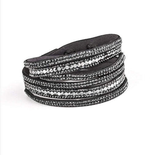 Rock Star Attitude Black Bracelet (Grey)