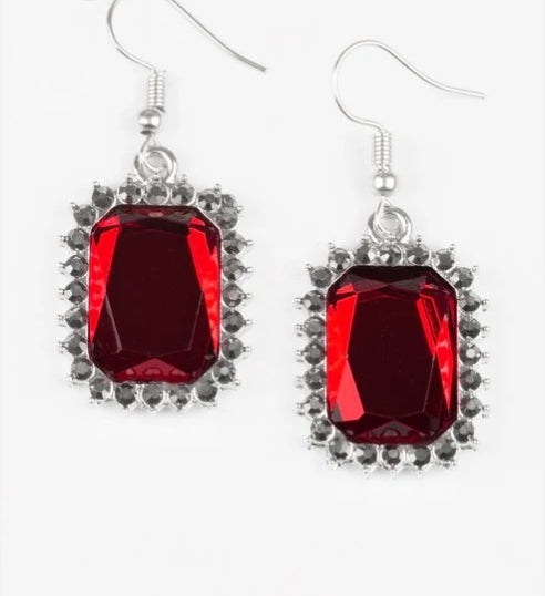 Downtown Dapper Red Earring