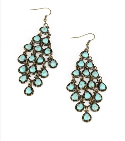 Rural Rainstorms Brass Earrings