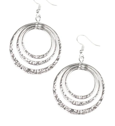 Metallic Ruffle Rose Gold Earrings