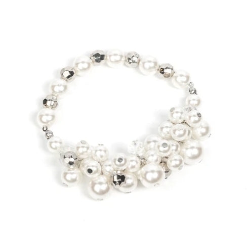 Elegantly Exaggerated White Bracelet