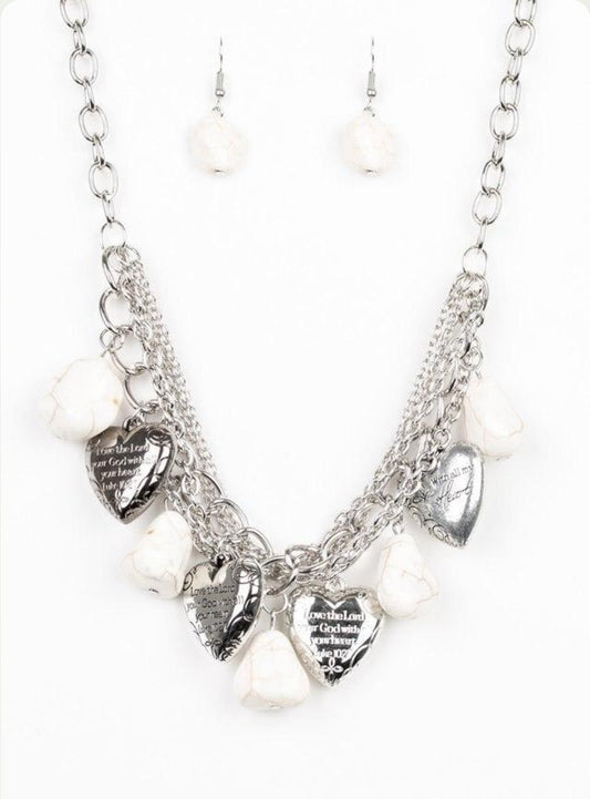 Change of Heart White Necklace