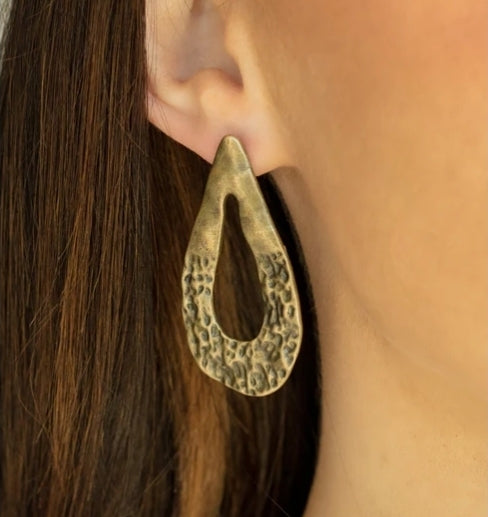Industrial Antiquity Brass Earring