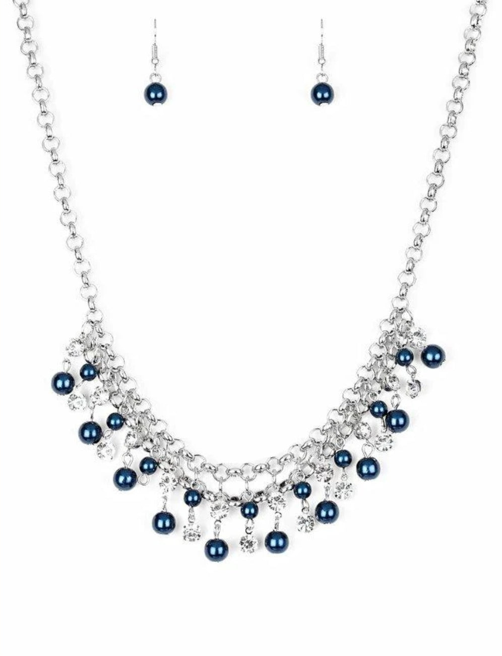 You May Kiss The Bride Blue Necklace