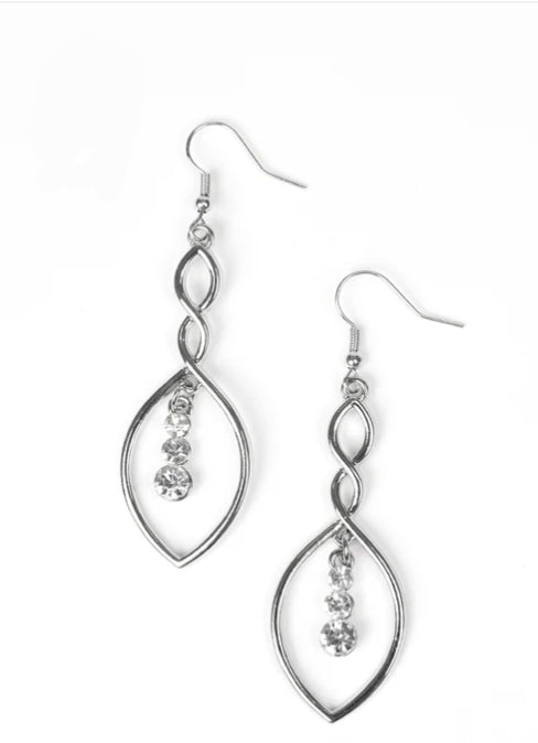 Timeless Twist White Earring