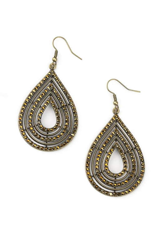 5th Avenue Attraction Brass Earring