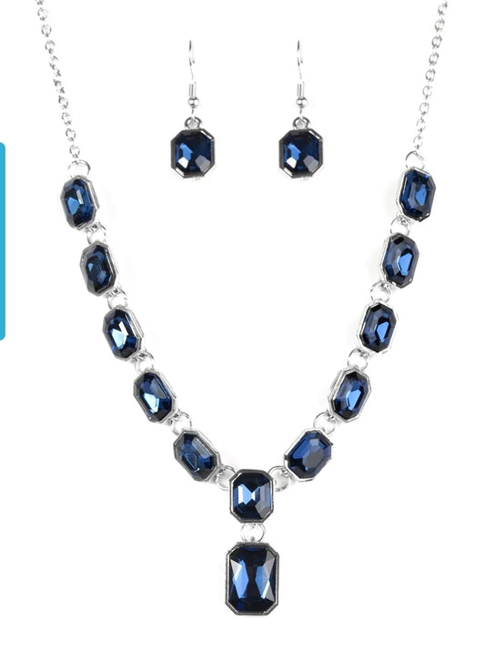 The Right to Remain Sparkly Blue Necklace
