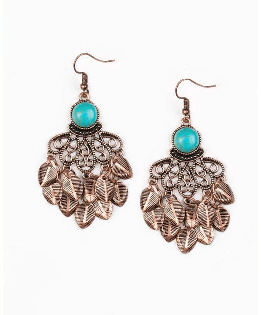 A Bit On The Wildside Copper Earrings