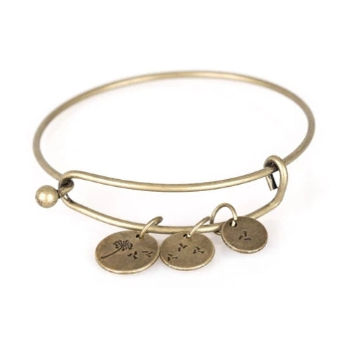 Dreamy Dandelions Brass Bracelet