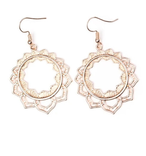 Modest Mandalas Rose Gold Earring
