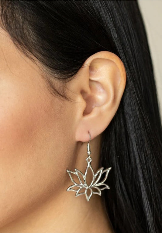 Lotus Ponds Silver Earrings
