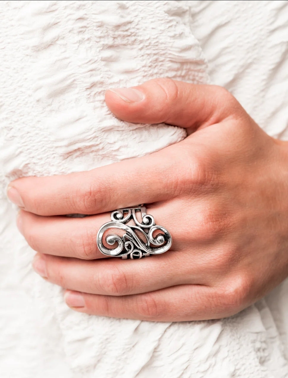 Musical Motif Silver Fashion Ring