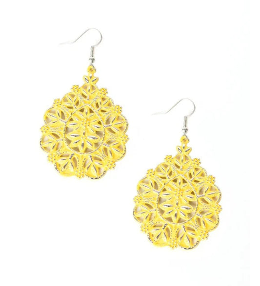 Floral Affair Yellow Earring