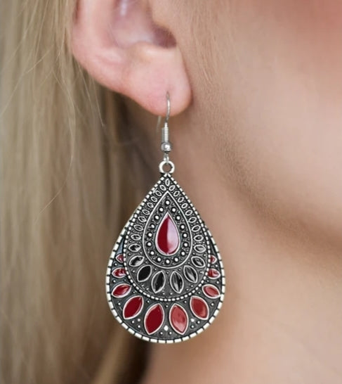 Westside Wildside Red Earring