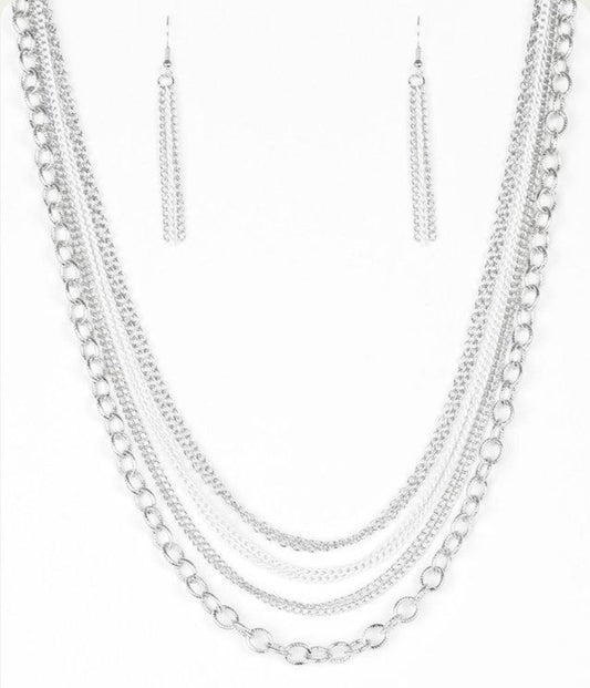 Intensely Industrial Necklace White