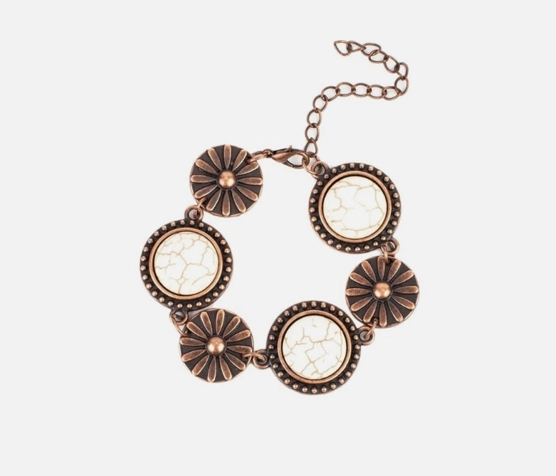 Fredonia Flower Patch Copper Bracelet