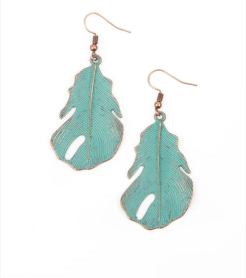 Heads QUILL Roll Blue Earring