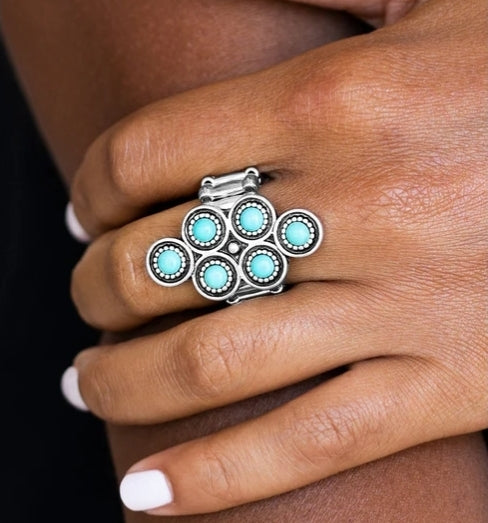 River Rock Rythym Blue Ring