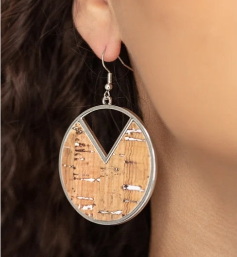 Nod To Nature White Cork Earring