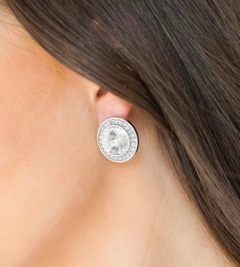 What Should I BLING? White Post Earring