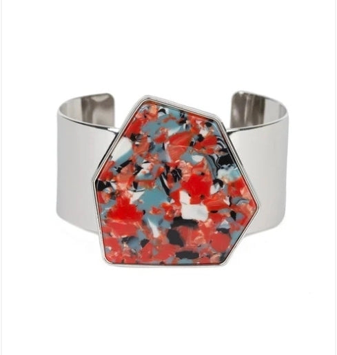 In The Haute Seat Orange Earring & GEO-ing The Distance Multi Bracelet Jewelry Set