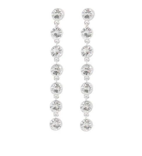 Dazzling Debonair White Post Earring