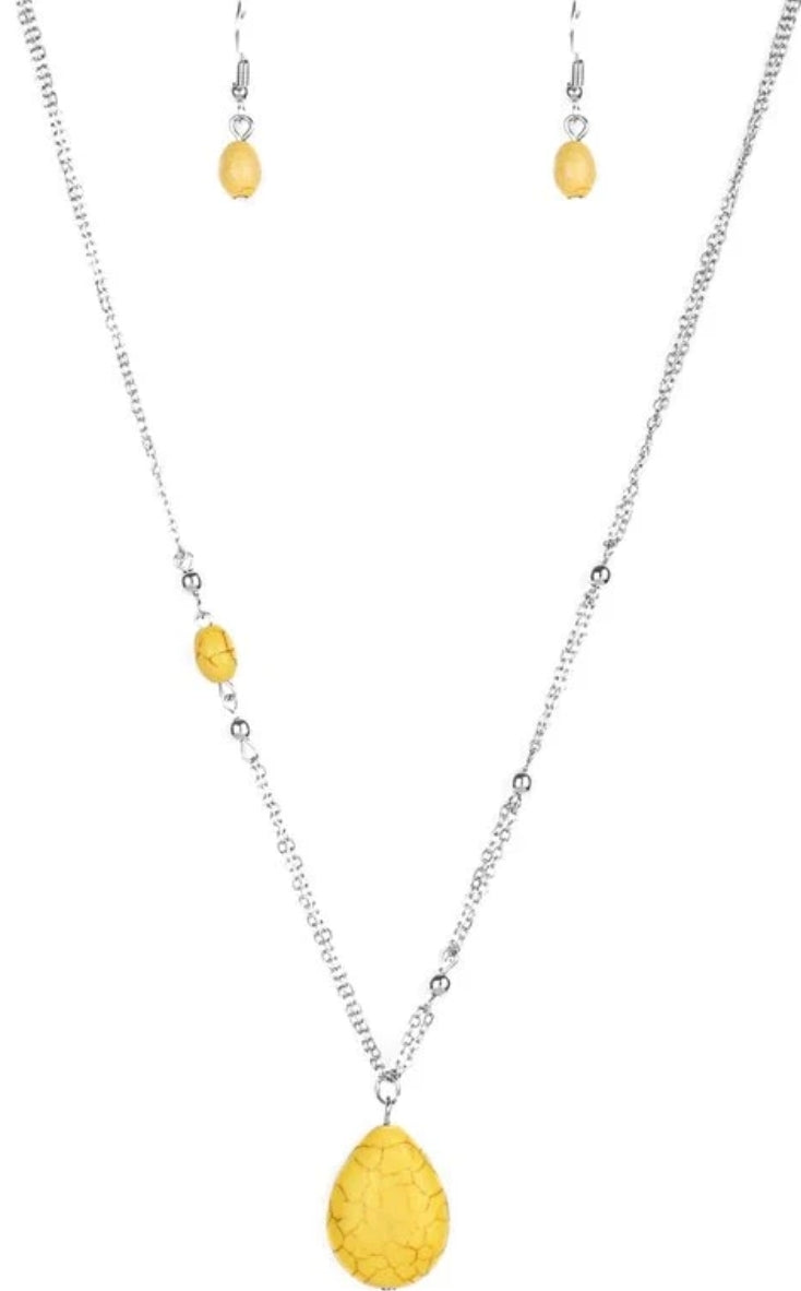 Peaceful Prairies Yellow Necklace