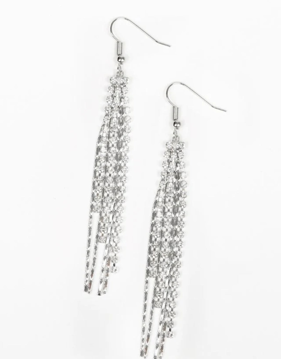 Red Carpet Bombshell White Earring