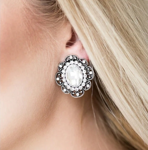 Dine and Dapper White Clip On