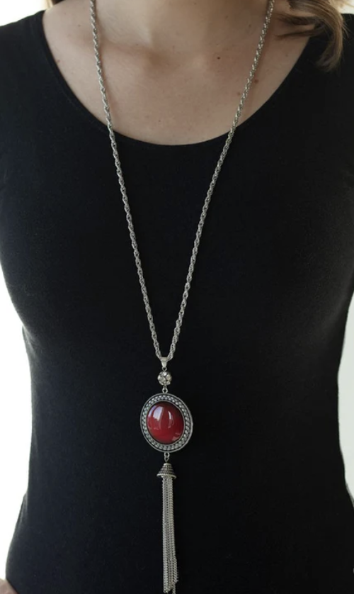 Serene Serendipity Red Necklace