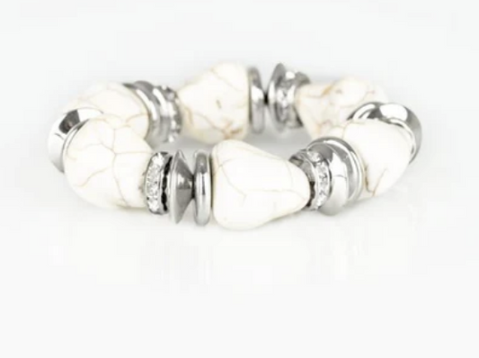 Stone Age Stunner White Bracelet