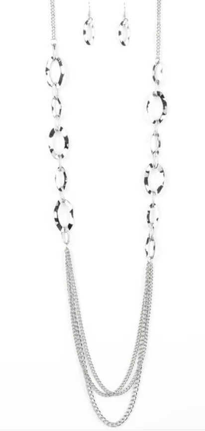 Street Beat Lanyard Necklace Silver