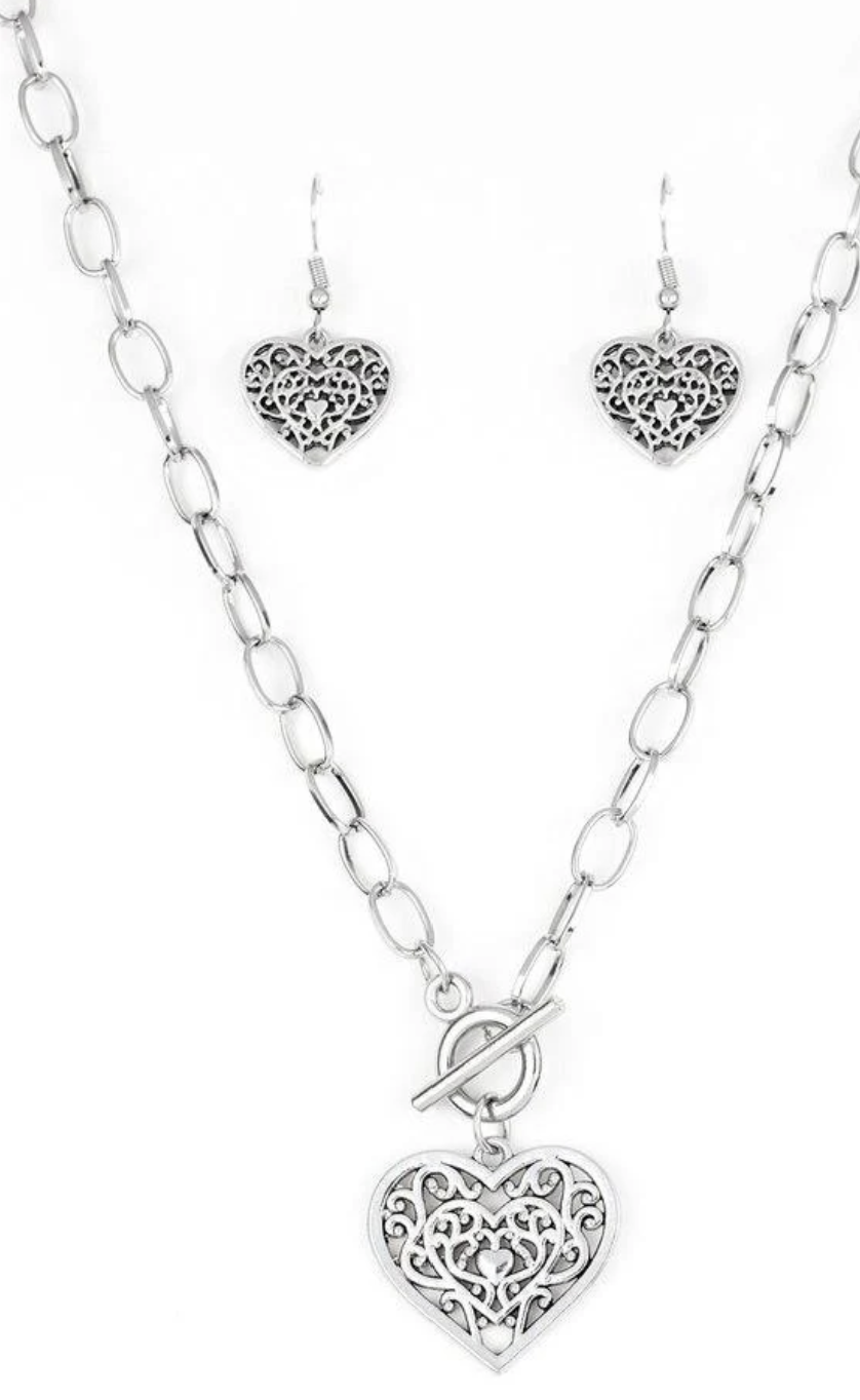 Victorian Romance Silver Necklace