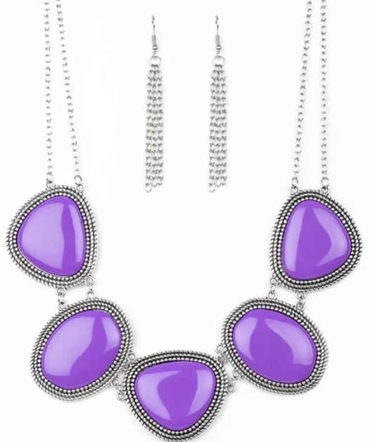 Viva La Vivid Purple Necklace